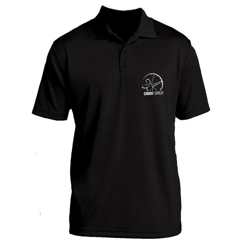 Combat Copilot Black Polo